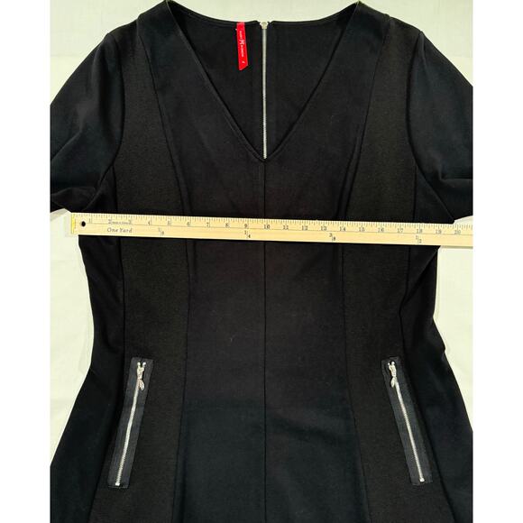 Ruby Ribbon Dress Ottoman Black Luxe Ponte Fabric Size XL (070) - Picture 7 of 12